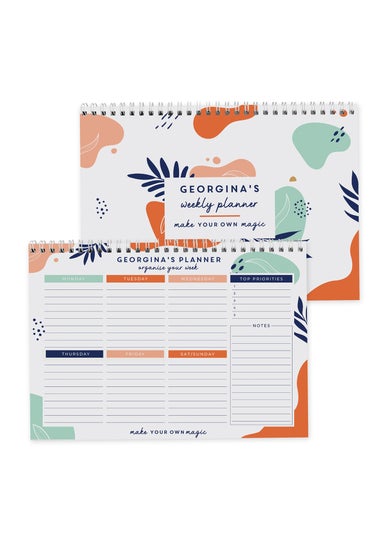 Personalised Memento Company White Tropical A4 Desk Planner