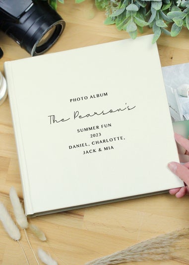 Personalised Memento Company Ivory Free Text Square Photo Album