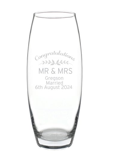 Personalised Memento Company Clear Classic Bullet Vase