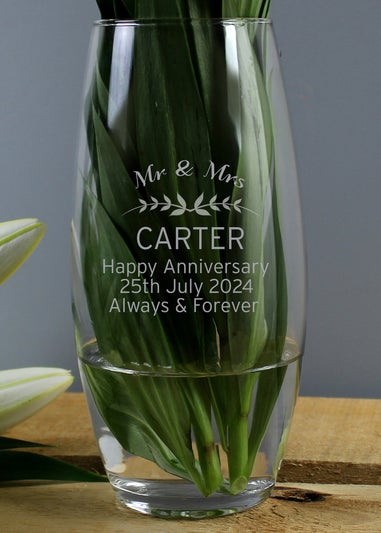 Personalised Memento Company Clear Classic Bullet Vase