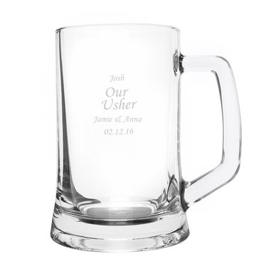 Personalised Memento Company Clear Glass Pint Stern Tankard