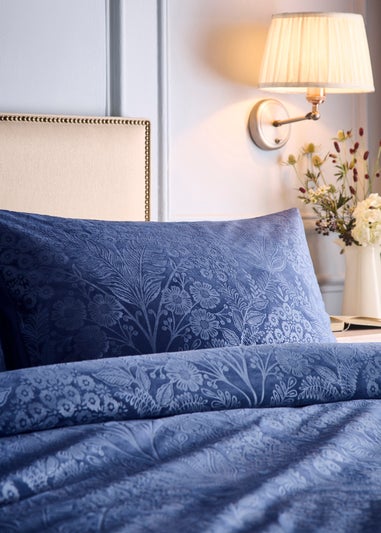 Appletree Heritage Berkley Navy Velvet Duvet Cover Set