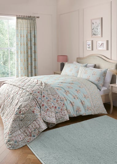 Dreams & Drapes Design Lorena Patchwork Blue Duvet Cover Set