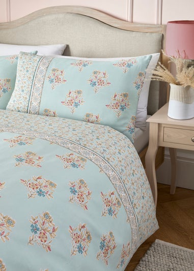 Dreams & Drapes Design Lorena Patchwork Blue Duvet Cover Set