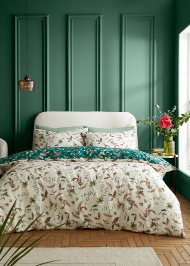 RHS Winter Foliage Cotton Reversible Duvet Cover Set