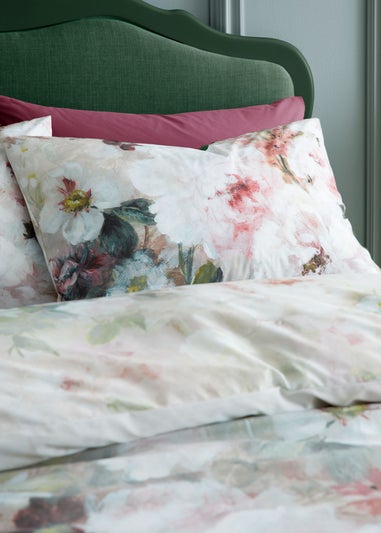 RHS Rose Bloom Cotton Reversible Duvet Cover Set