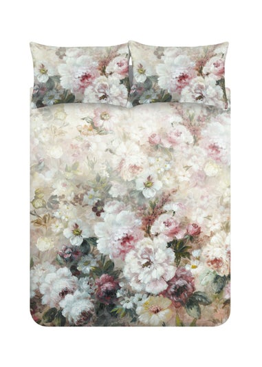 RHS Rose Bloom Cotton Reversible Duvet Cover Set