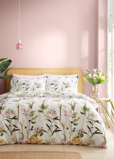 RHS Exotic Floral Cotton Reversible Duvet Cover Set