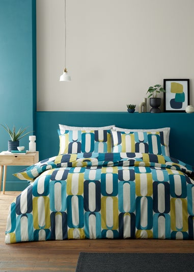 Fusion Orea Blue Duvet Cover Set