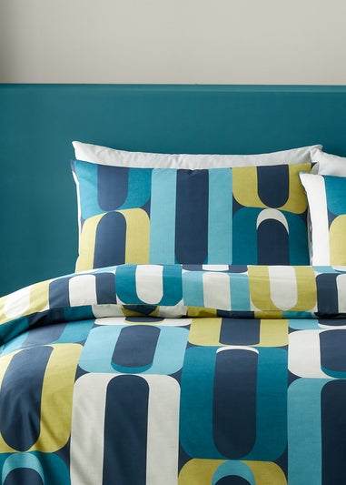 Fusion Orea Blue Duvet Cover Set