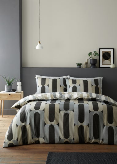 Fusion Orea Charcoal Duvet Cover Set