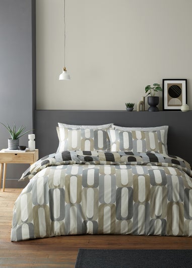 Fusion Orea Charcoal Duvet Cover Set