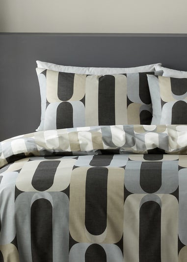 Fusion Orea Charcoal Duvet Cover Set