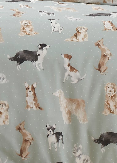 Fusion Cute Dogs Duck Egg Duvet Cover Set