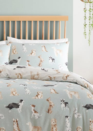 Fusion Cute Dogs Duck Egg Duvet Cover Set