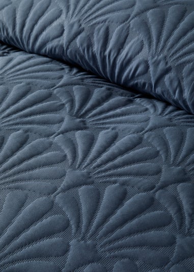 Serene Cavali Dark Blue Pinsonic Duvet Cover Set