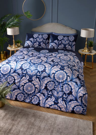 Laurence Llewelyn-Bowen Romilly Blue Jacquard Duvet Cover Set