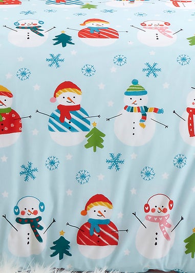 Fusion Christmas Snowman Duck Egg Duvet Cover Set