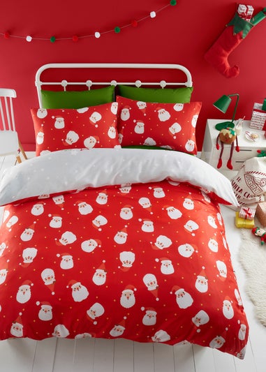 Bedlam Christmas Glow in the Dark Grey Duvet Cover Set