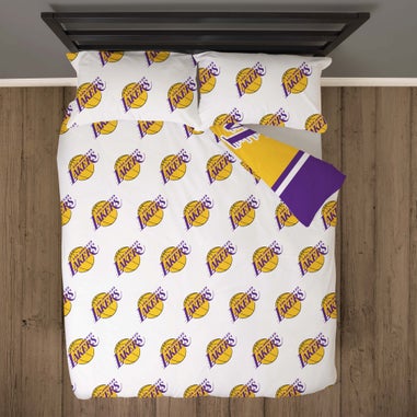 NBA Lakers Reversible Polycotton Duvet Cover Set