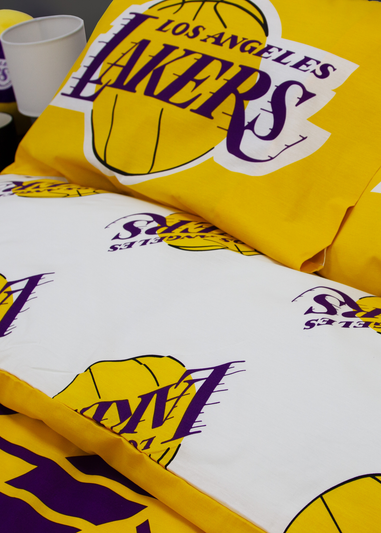 NBA Lakers Reversible Polycotton Duvet Cover Set