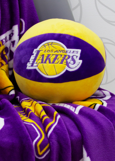 NBA Lakers Purple Basketball-Shaped Cushion