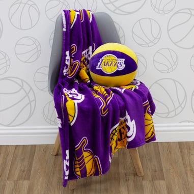 NBA Lakers Purple Basketball-Shaped Cushion