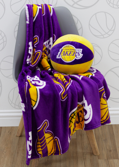 NBA Lakers Purple Basketball-Shaped Cushion