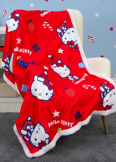 Hello Kitty Cutie Faux-Shearling Backed Fleece Throw (100x150cm)