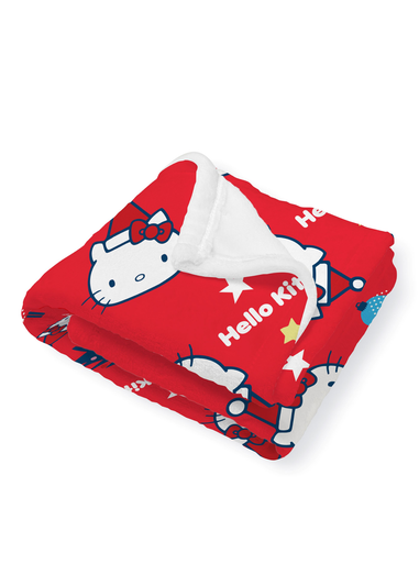 Hello Kitty Cutie Faux-Shearling Backed Fleece Throw (100x150cm)