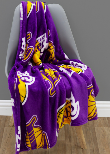 NBA Lakers Purple Flannel Fleece Blanket