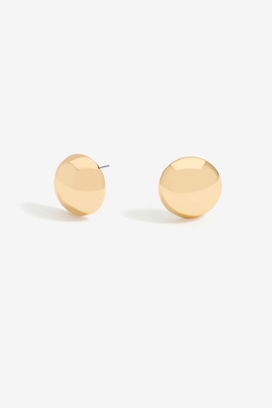 Mood Recycled Gold Polished Statement Dome Earrings