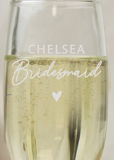 Personalised Memento Company Bridesmaid Flute Glass