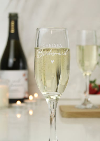 Personalised Memento Company Bridesmaid Flute Glass