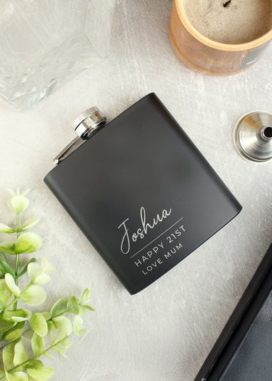 Personalised Memento Company Free Text Script Hip Flask