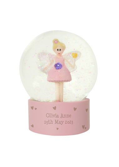 Personalised Memento Company Pink Fairy Glitter Snow Globe