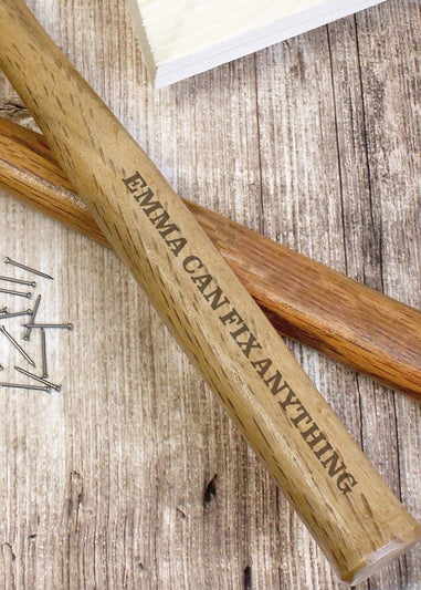Personalised Memento Company Wood Bold Text Hammer