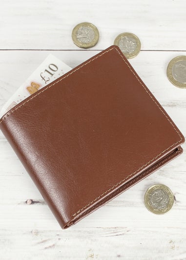 Personalised Memento Company Tan Free Text Leather Wallet