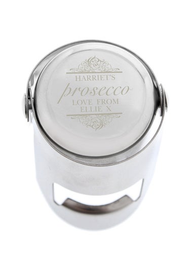 Personalised Memento Company Silver Prosecco Bottle Stopper