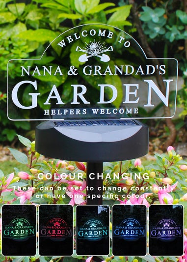 Personalised Memento Company Clear Garden Sign Outdoor Solar Light