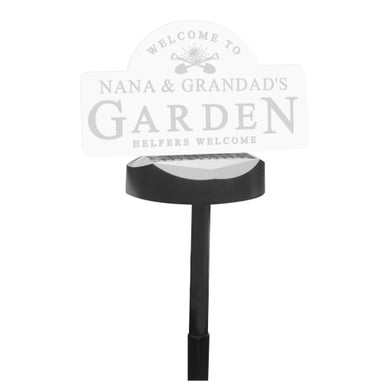 Personalised Memento Company Clear Garden Sign Outdoor Solar Light