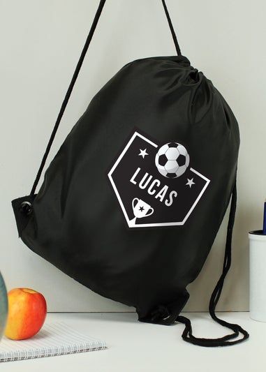 Personalised Memento Company Black Football Kit Bag