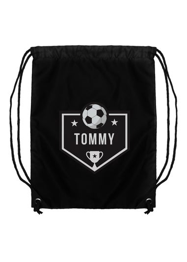 Personalised Memento Company Black Football Kit Bag