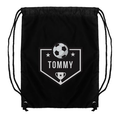 Personalised Memento Company Black Football Kit Bag