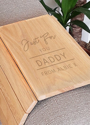 Personalised Memento Company Wood Classic Sofa Tray