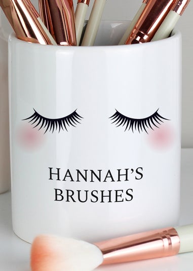 Personalised Memento Company White Eyelashes Ceramic Storage Pot