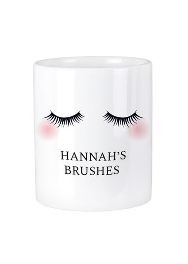 Personalised Memento Company White Eyelashes Ceramic Storage Pot