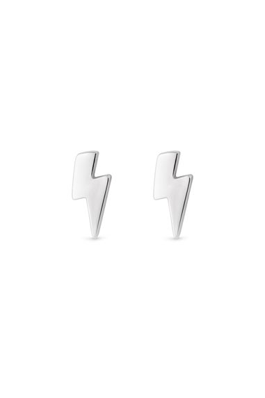 Simply Silver Sterling Silver 925 Polished Lightening Bolt Stud Earrings