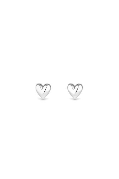 Simply Silver Sterling Silver 925 Polished Heart Stud Earrings