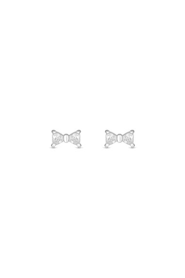 Simply Silver Sterling Silver 925 Cubic Zirconia Bow Stud Earrings